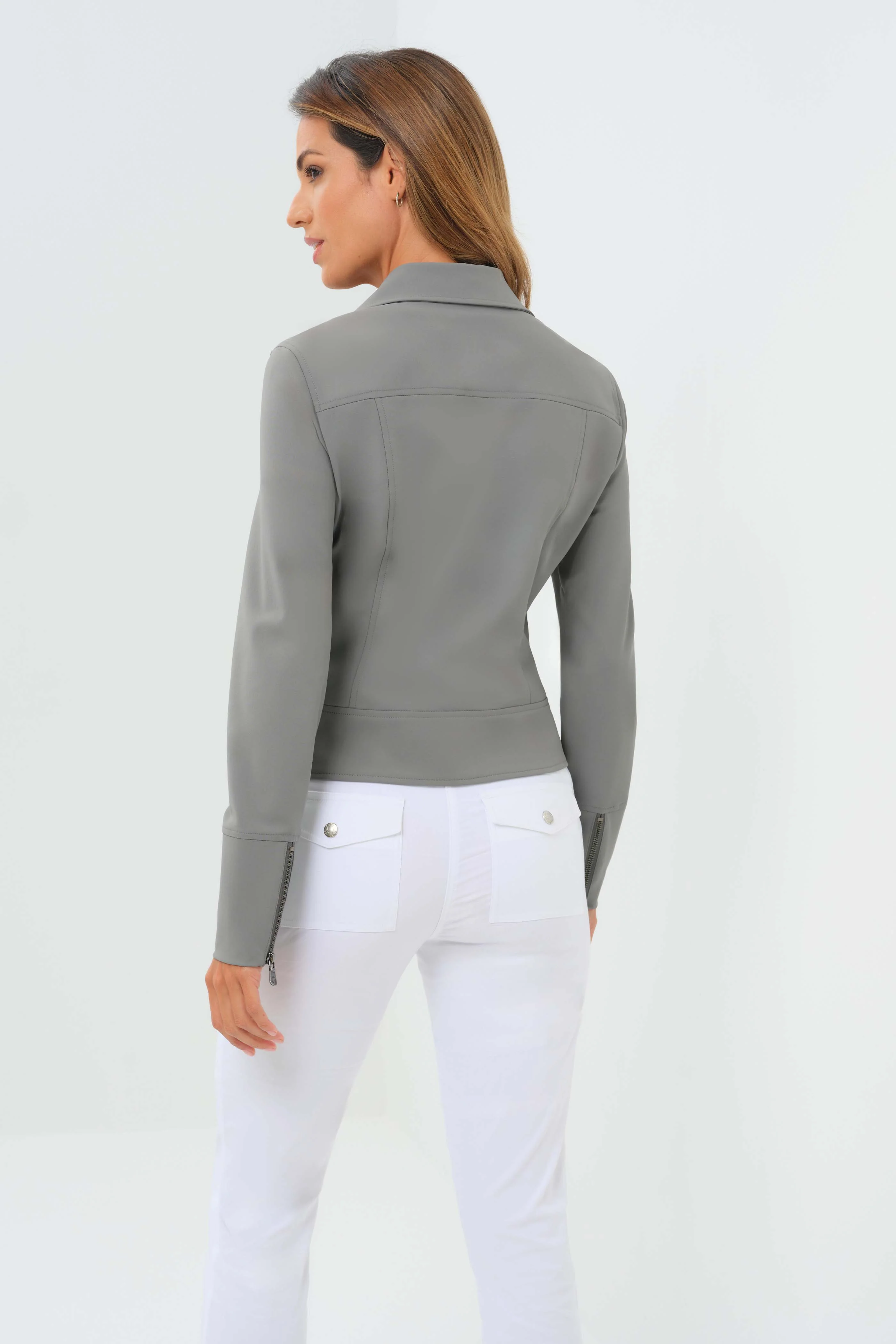 Marina Performance Twill Biker Jacket - Image 3