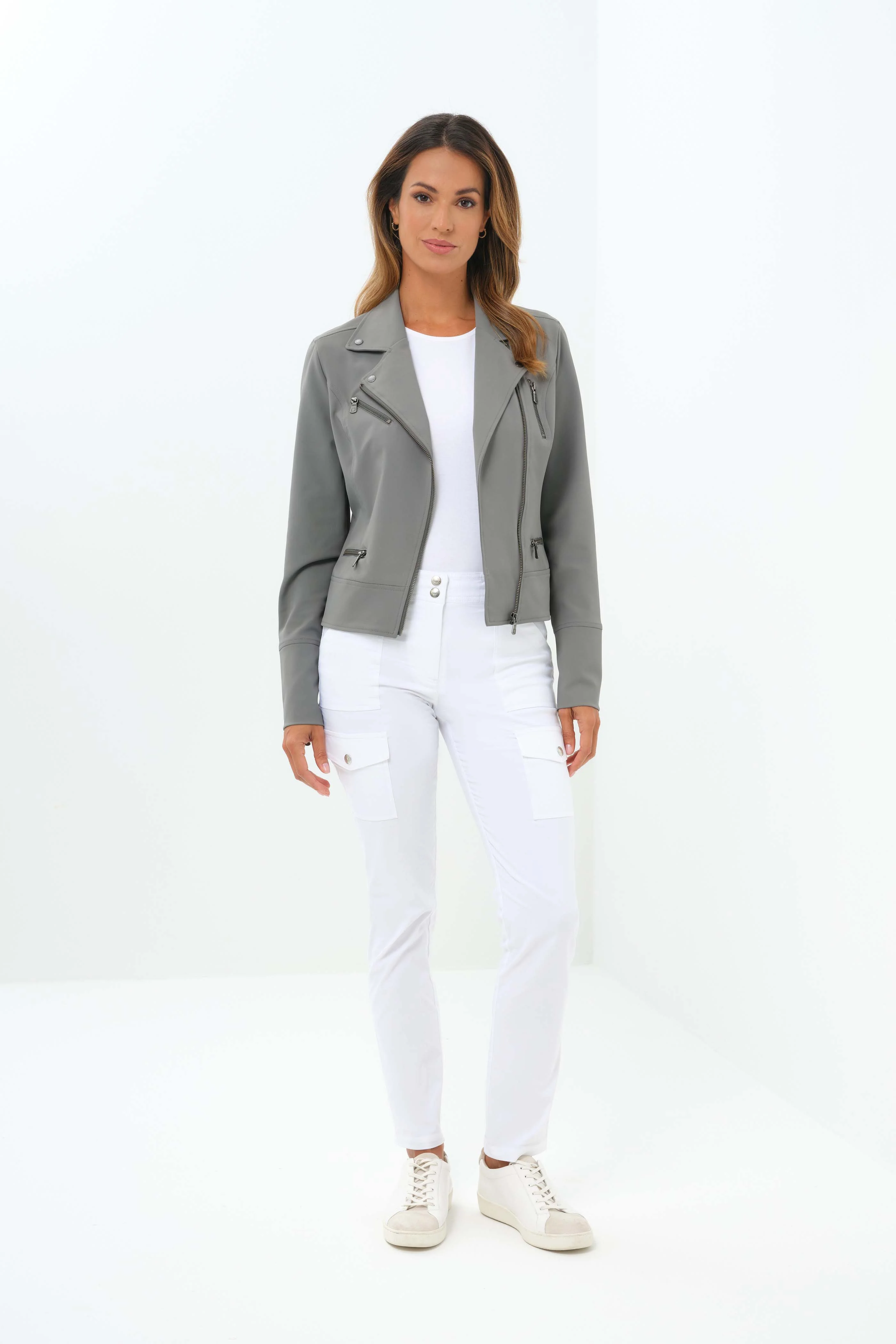 Marina Performance Twill Biker Jacket - Image 4