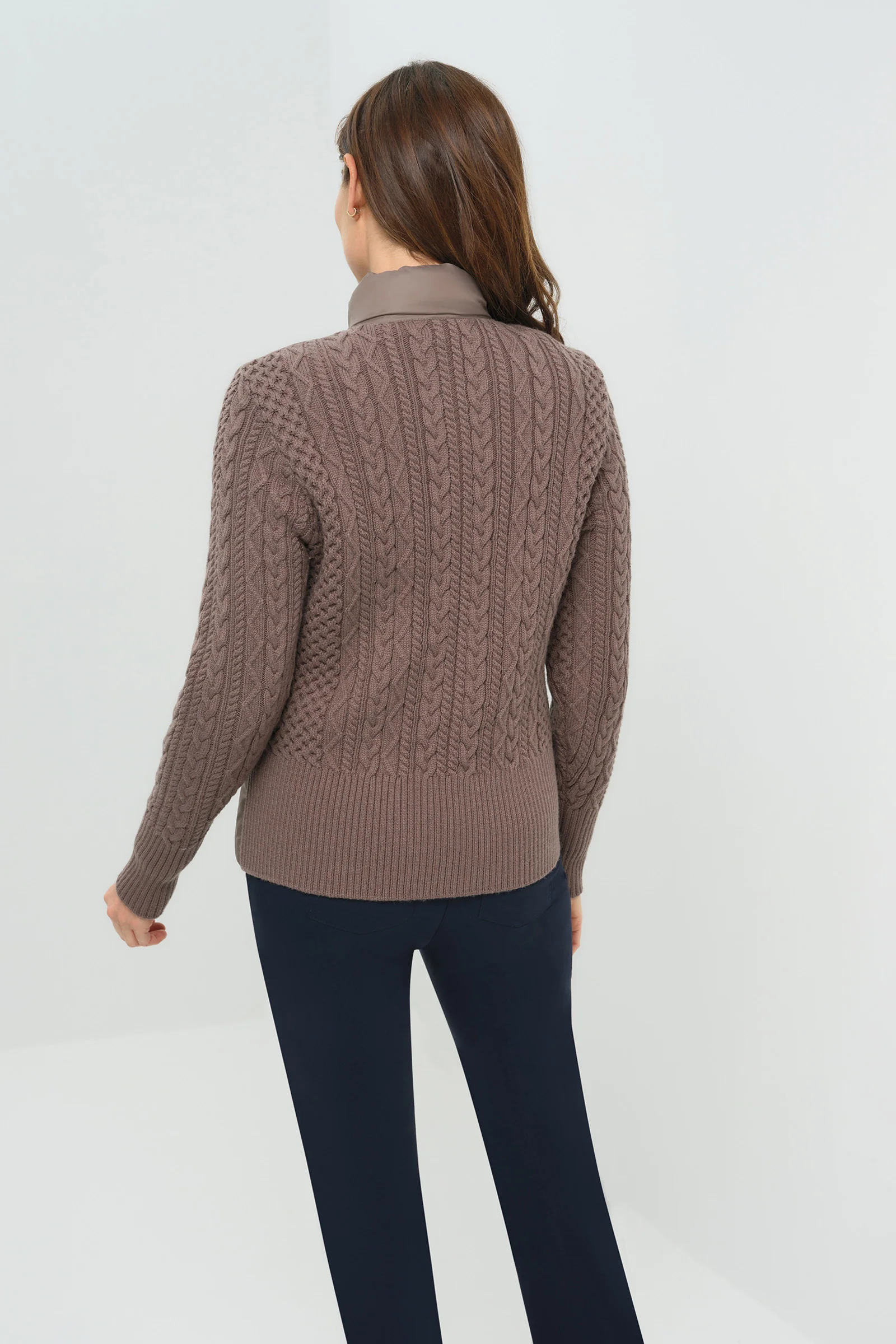 Nina Puffer Jacket with Knit Back and Sleeves - Image 3