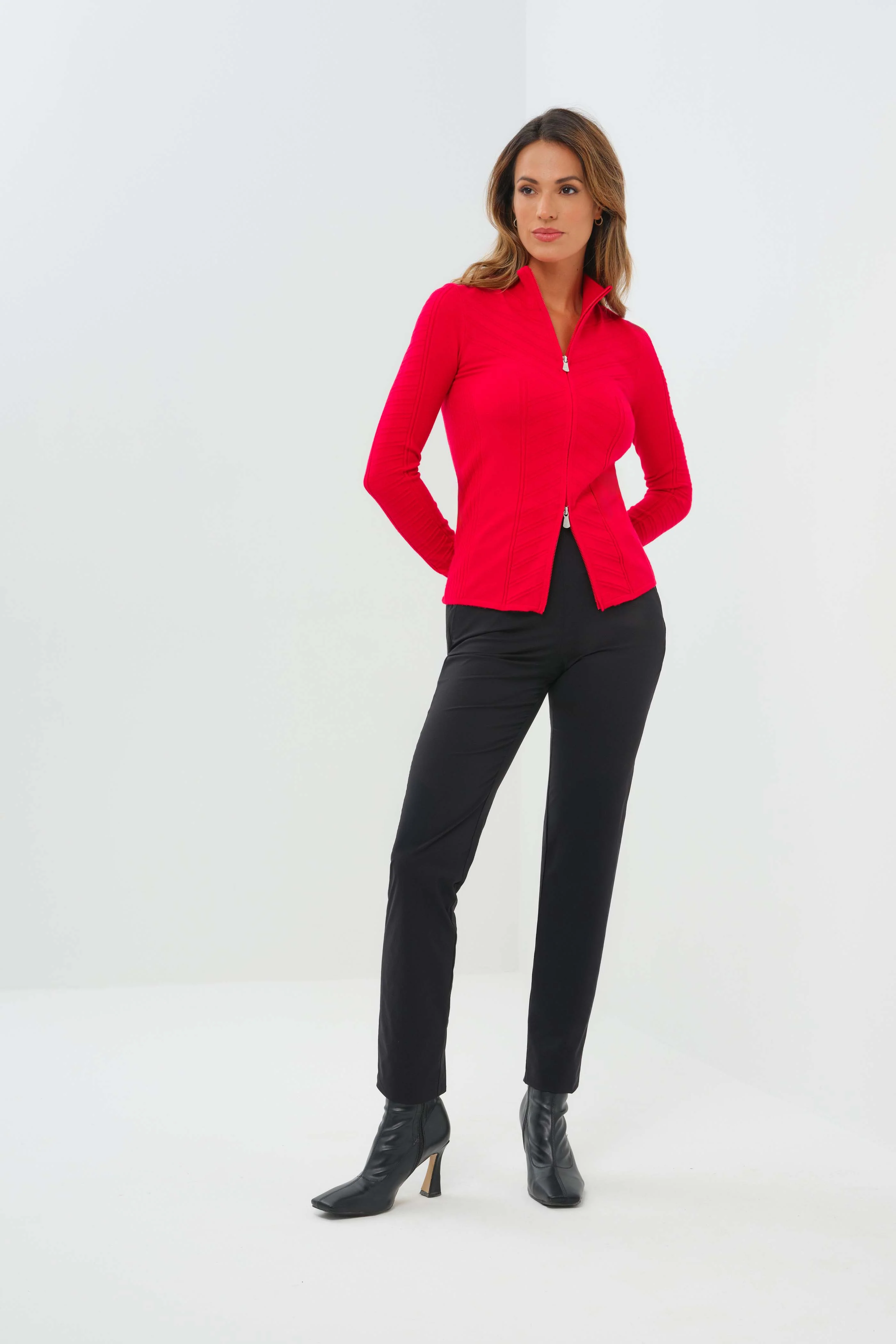 Noelle Sweater Zip Up Top - Image 11
