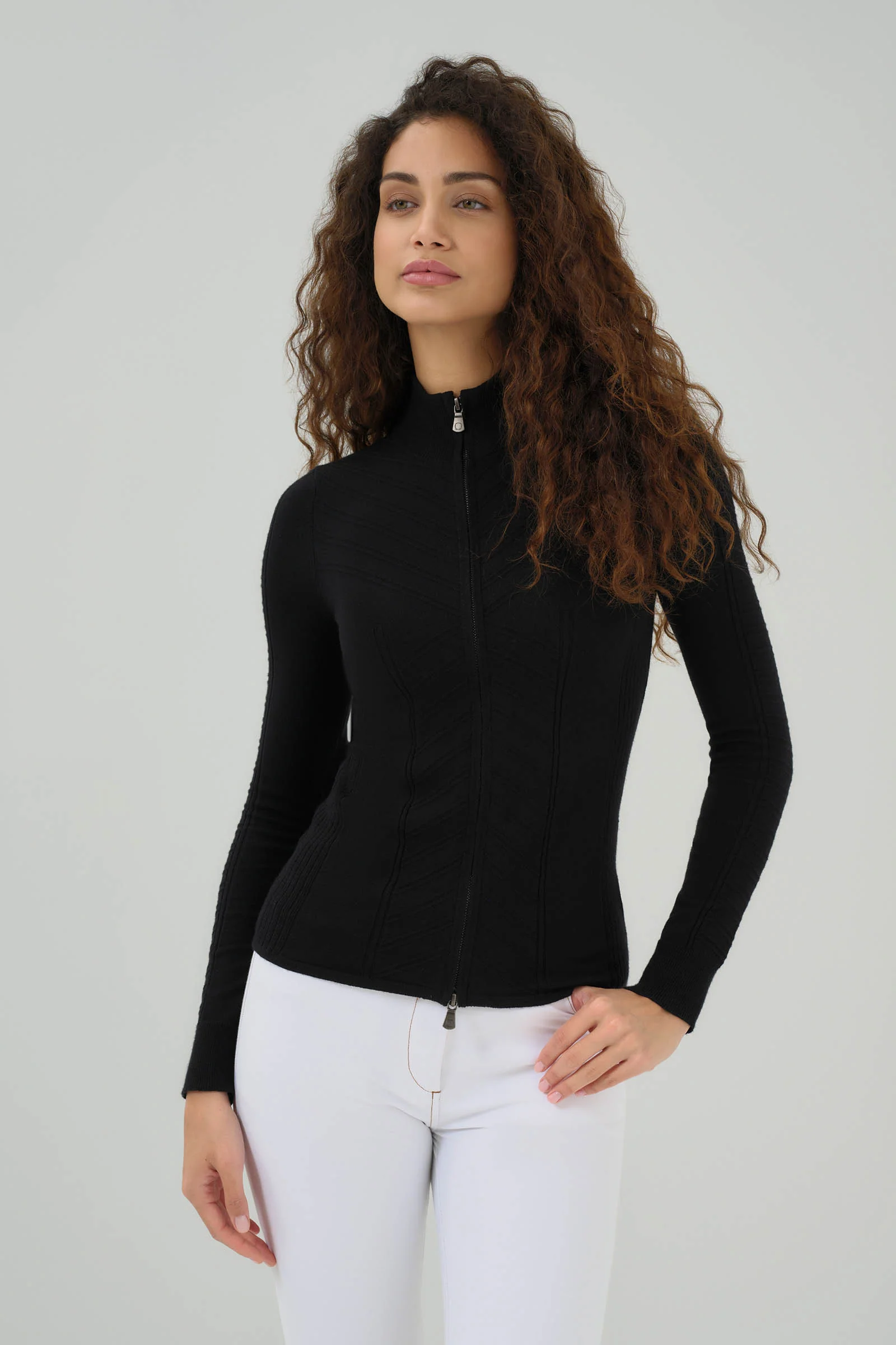 Noelle Sweater Zip Up Top - Image 5