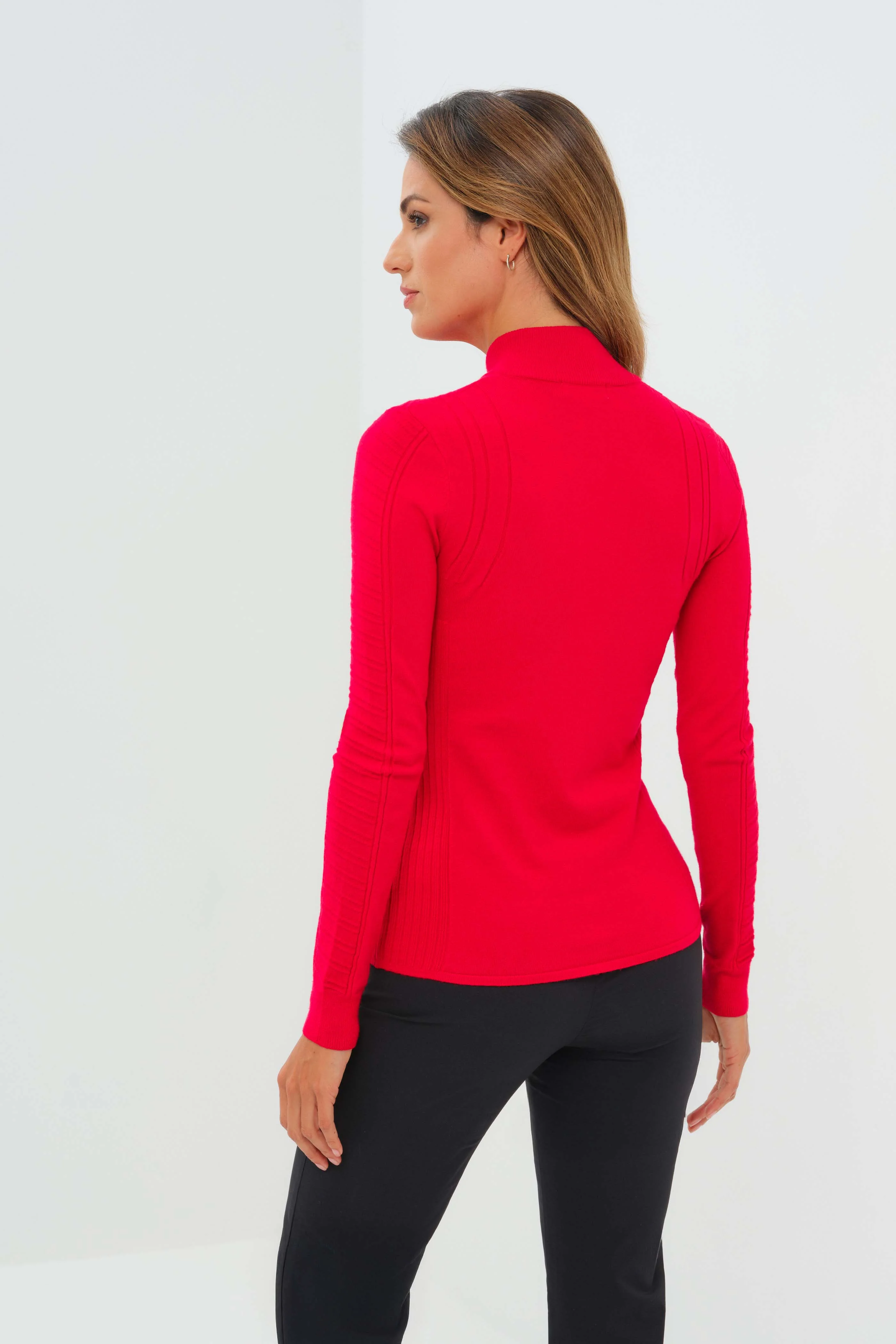 Noelle Sweater Zip Up Top - Image 9
