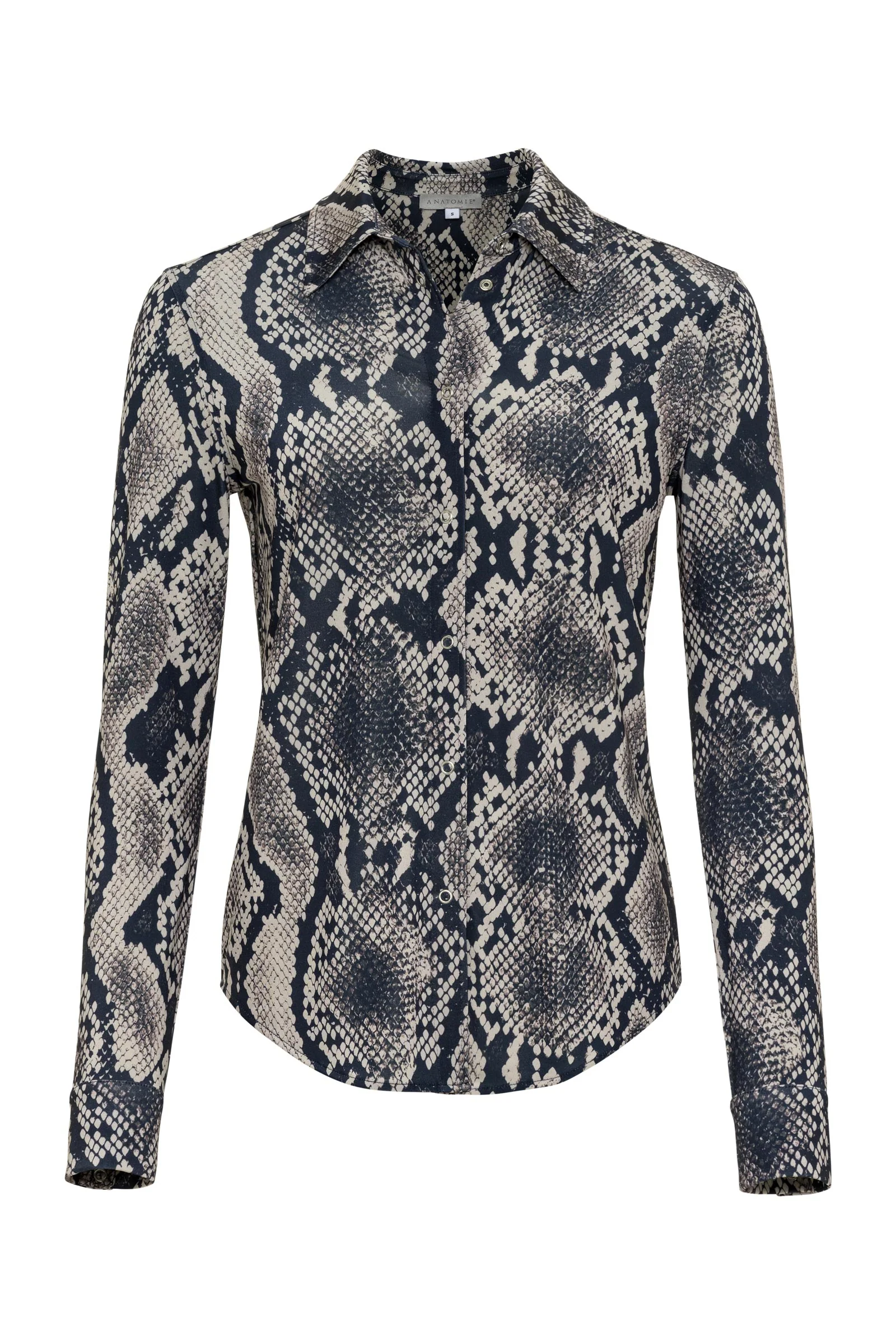 Printed Tania Long sleeve Snap Front Top - Image 5