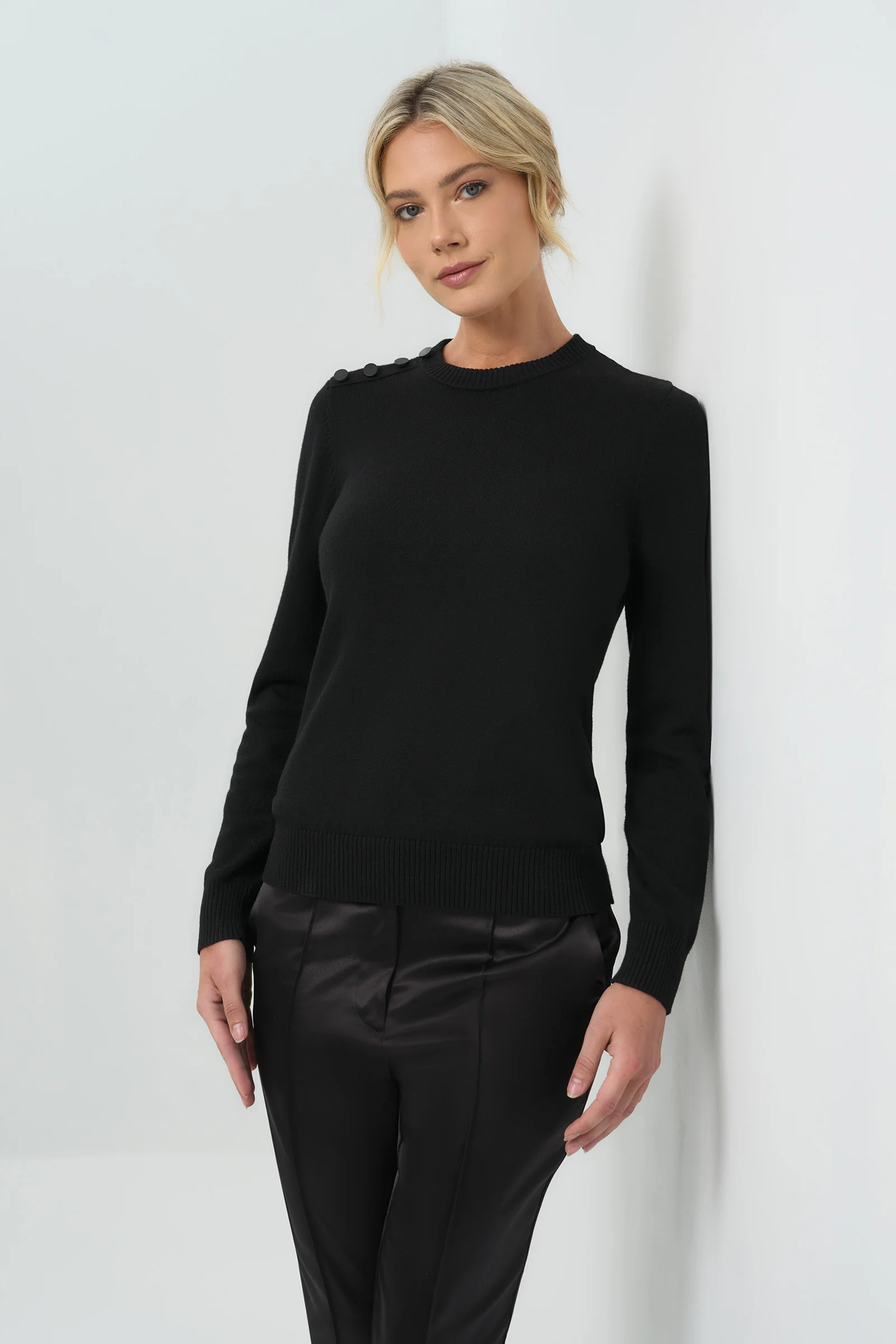 Seneca Cashmere Blend Sweater with Scarf - Image 3
