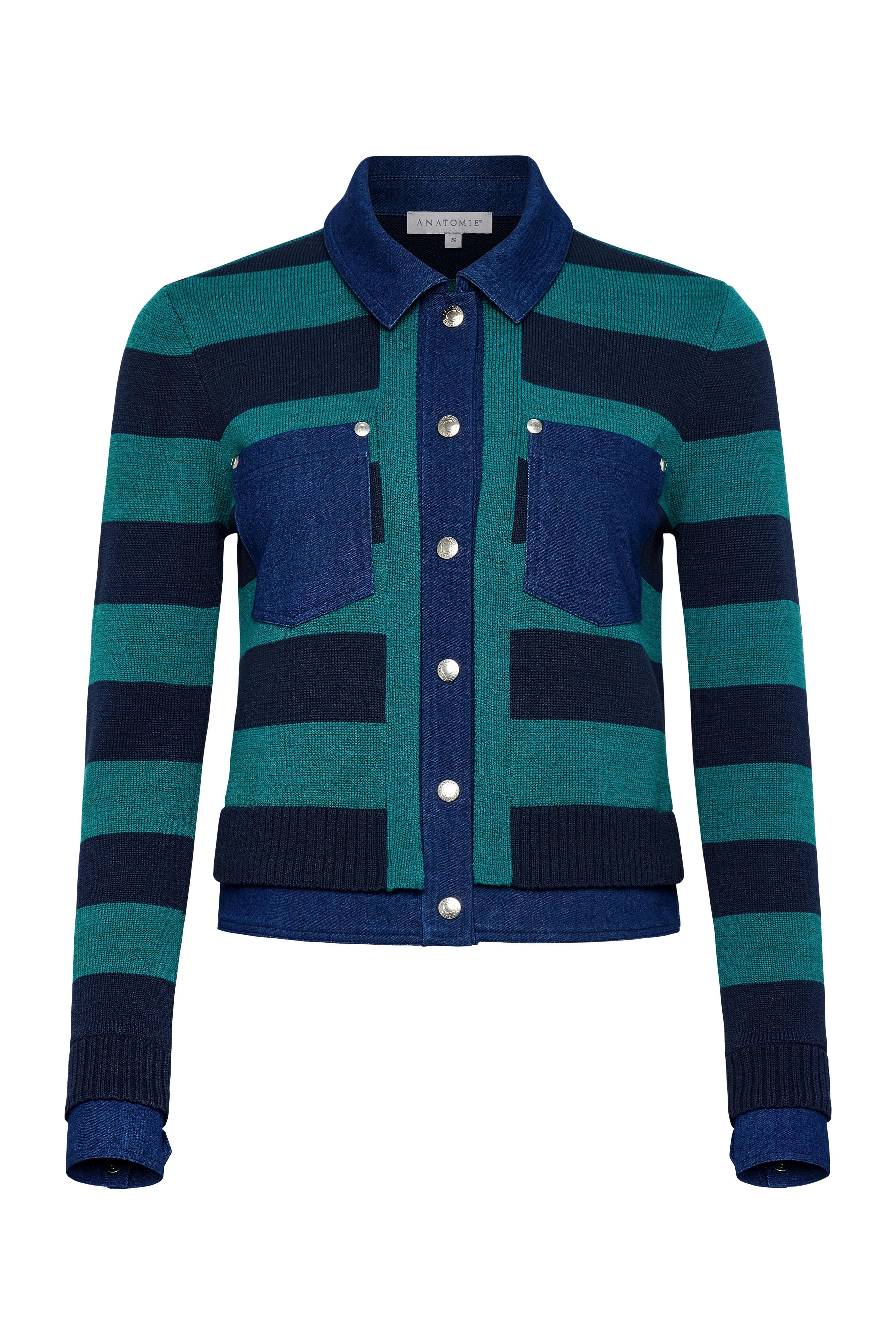 Sienna Sweater Knit & Performance Denim Trucker Jacket - Image 6
