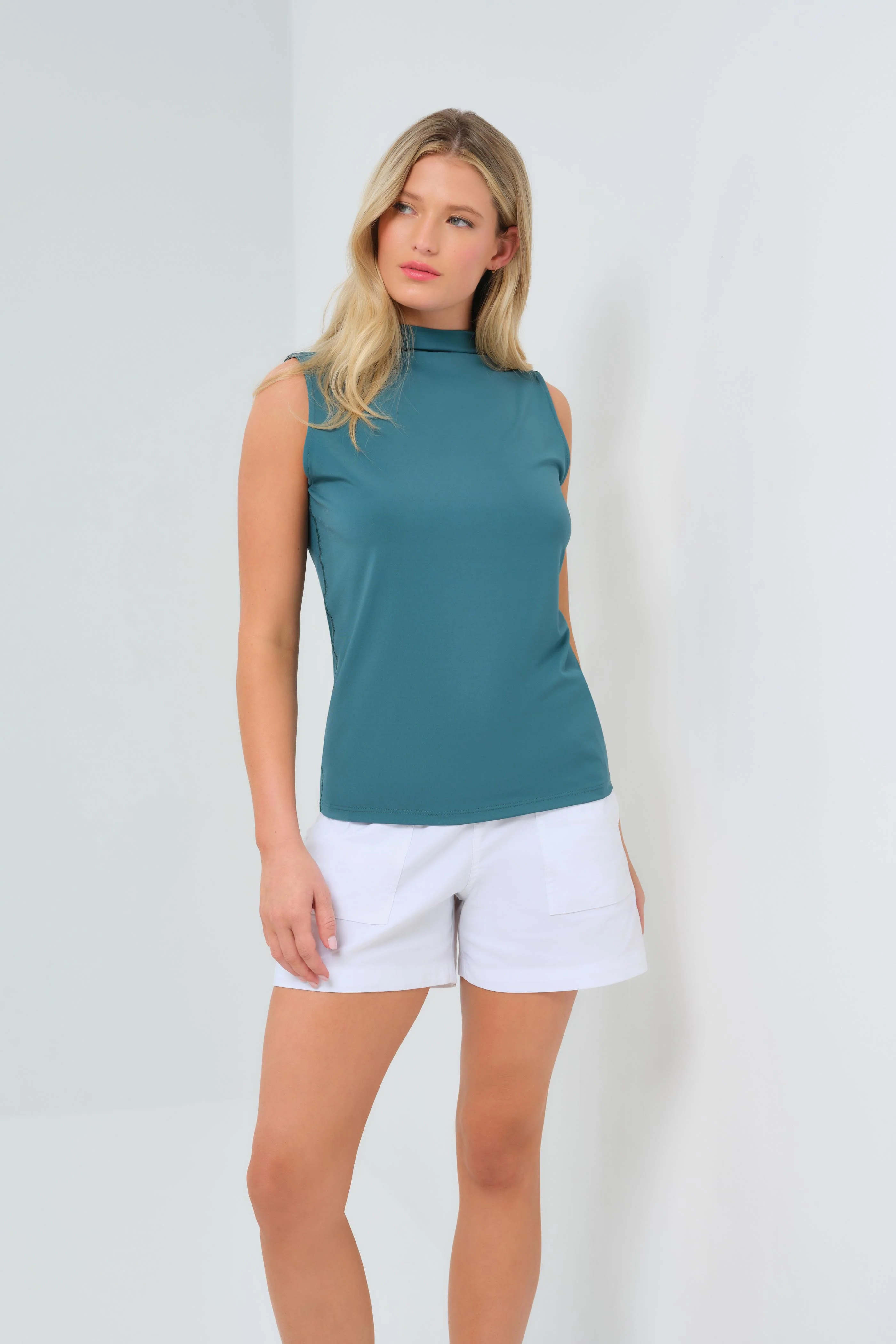 Siobhan Super Jersey Sleeveless High Neck Top - Image 2
