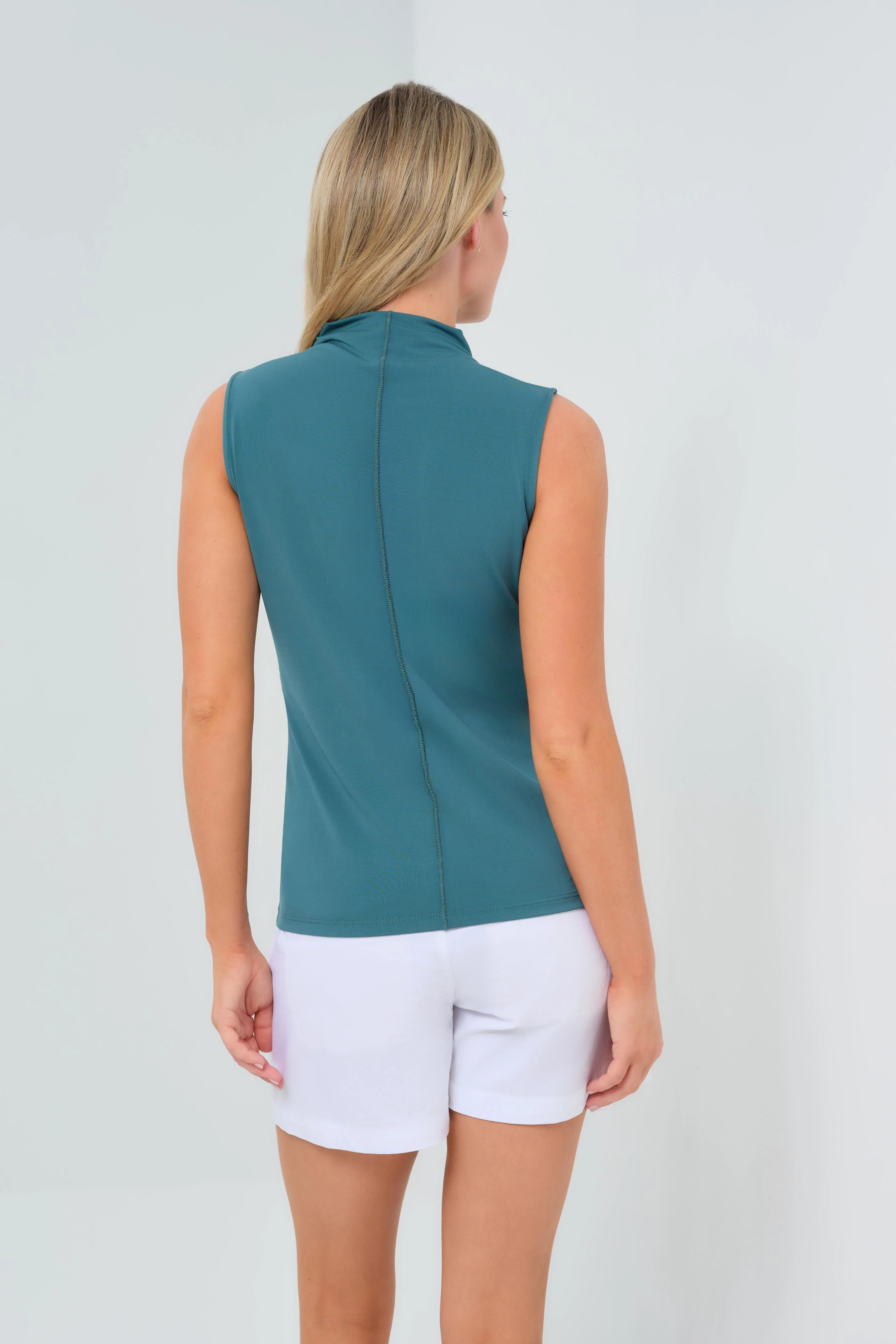 Siobhan Super Jersey Sleeveless High Neck Top - Image 6