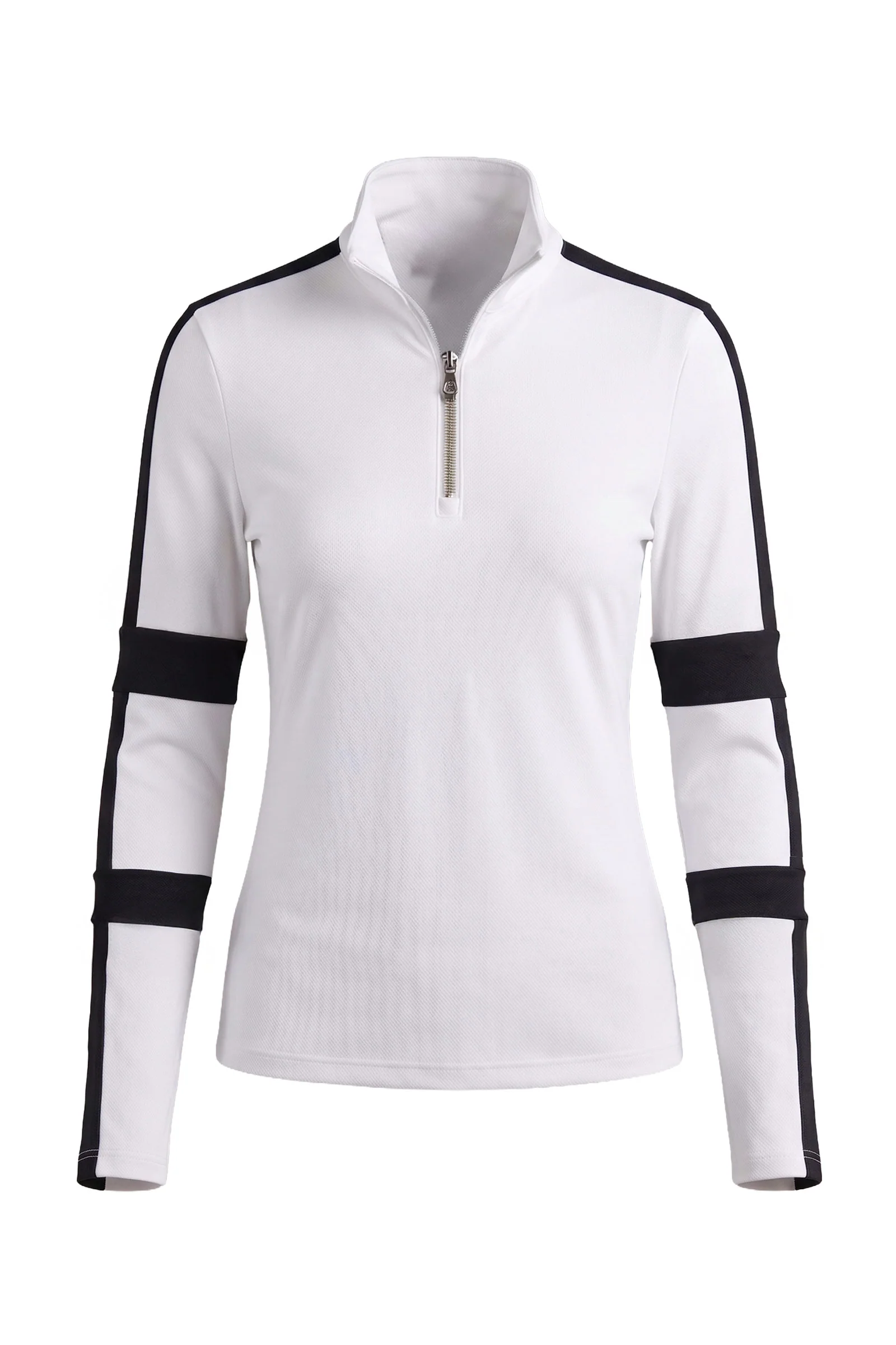 Stacey Sport Striped Zip-Up Top - Image 3