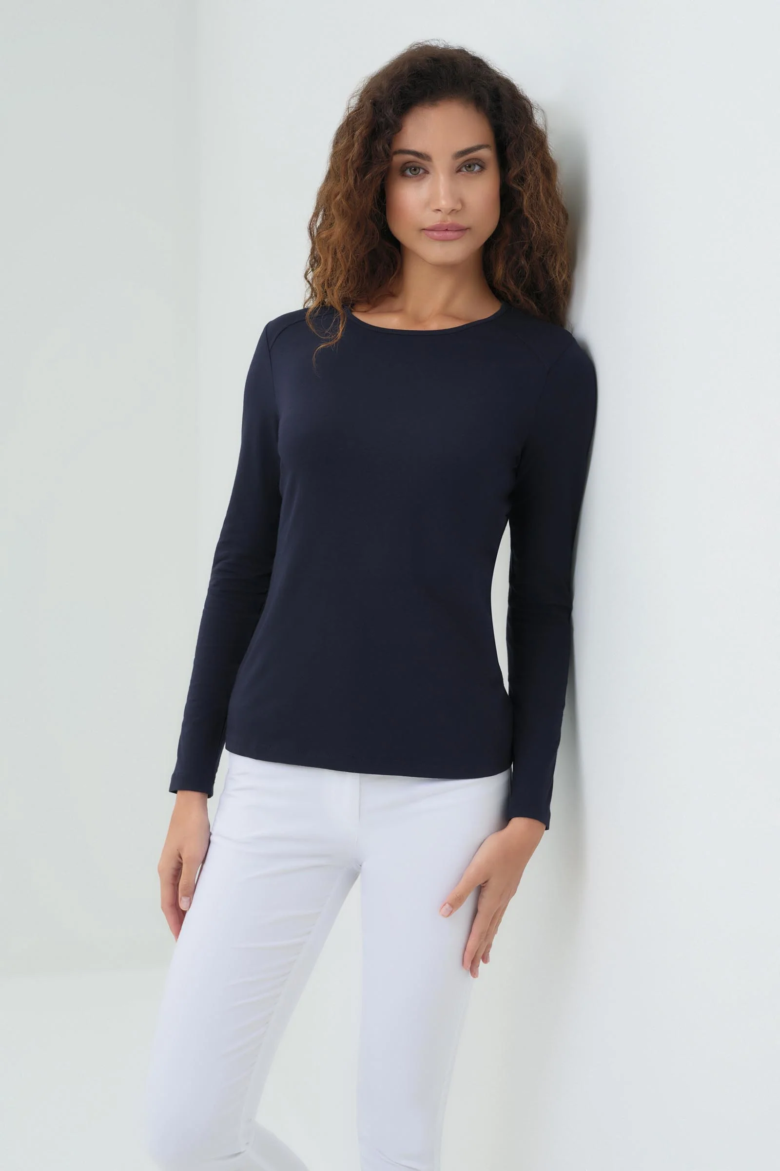 Tony Pima Cotton Long-Sleeve Top - Image 6