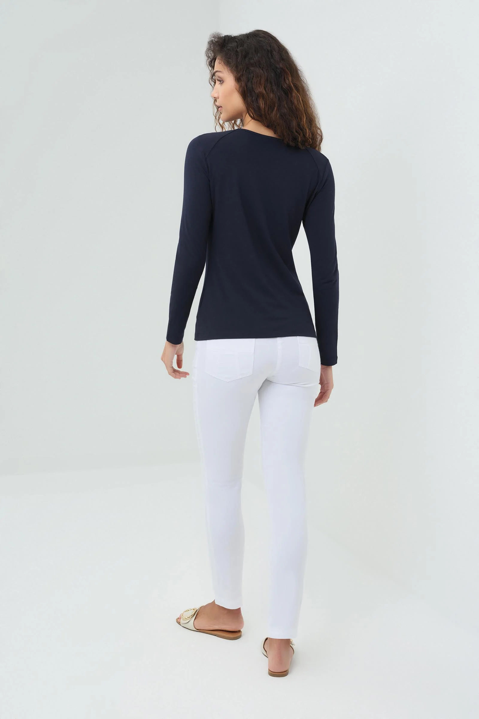 Tony Pima Cotton Long-Sleeve Top - Image 9