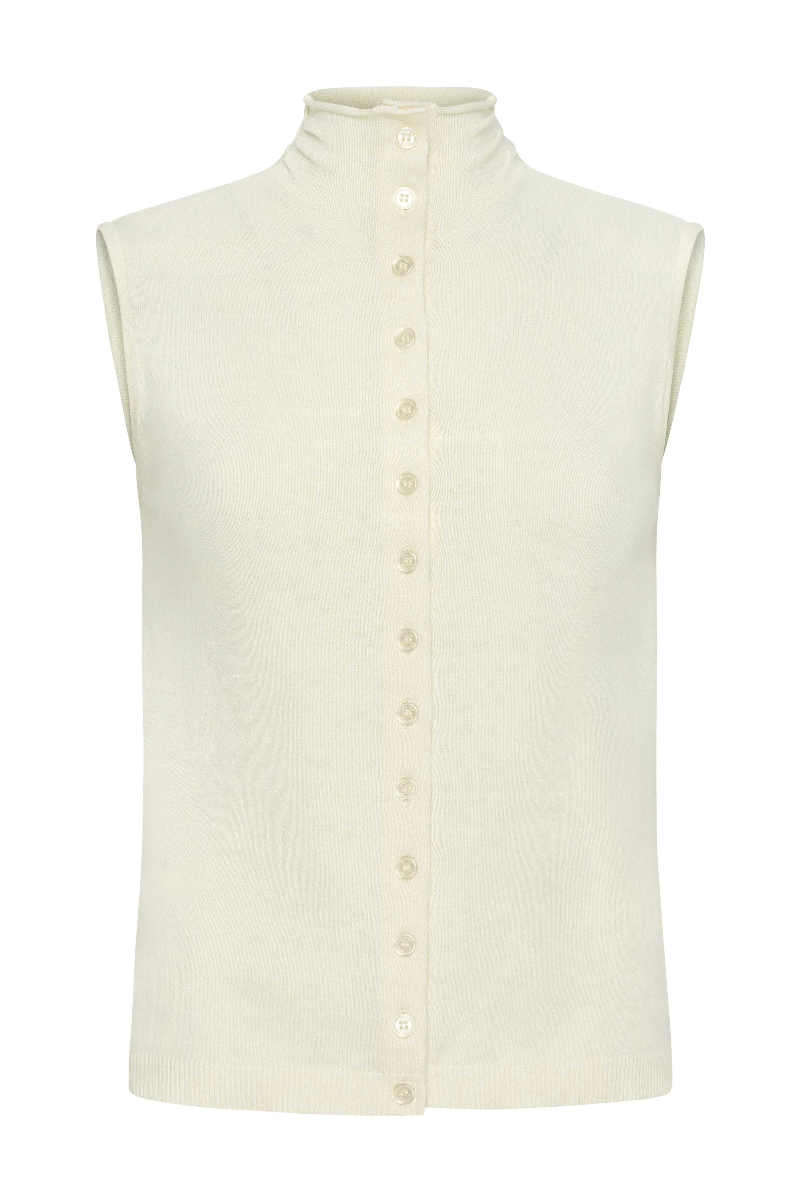 Viola Sweater Knit Sleeveless Button Down Top - Image 11